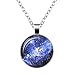 EVELICAL 6 Pcs Womens Mens Galaxy Universe Astronomy World Pendant Chain Necklace for Women Fashion Jewelry