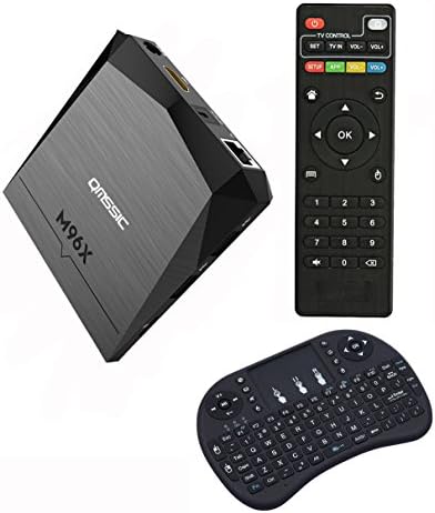 QMSSIC M96X Android 6.0 TV BOX Amlogic S905X Quad Core 64bit 2GB RAM 8GB ROM KODI 16.1 Fully Loaded XBMC Wifi Ethernet 1080P 4K Streaming Media Player PLUS I8 Mini Rechargeable Keyboard