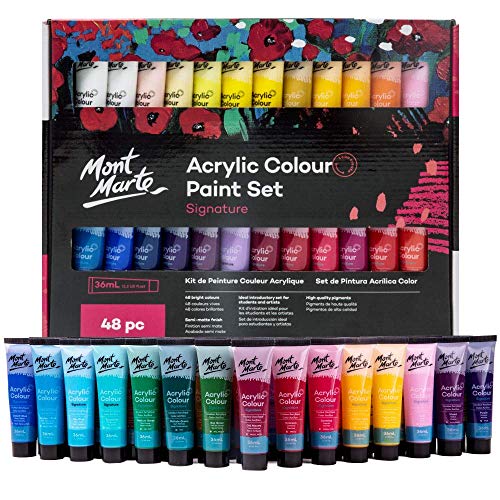 Mont Marte Signature Acrylic Paint Set, 48 Colors x