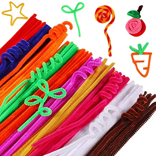 Nyganmelloz 200 Pieces Pipe Cleaners Multi Colors 30cm Chenille Stems Arts and Crafts for Kids DIY Art Creative Crafts Project Decorations (20 colors)