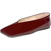YYBYYB Women's Ballet Flats Closed Square Toe Slip On Flats Comfortable Dressy Casual Work Office Shoes