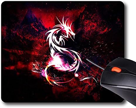 Amazon Com Personalized Unique Design Mouse Pad Bloody Red Dragon Office Products