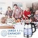 Electric Kettle Glass Tea Kettle, Cordless Water Kettle with Strong Borosilicate Glass, Dual Safety Locker, British Strix for Boil Dry Protection and Auto Shut off Function,1500W, 1.7L, Aicok