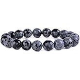 Justinstones Gem Semi Precious Gemstone 10mm Round Beads Stretch Bracelet 7 Inch Unisex