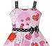 Sunny Fashion Girls Pink Heart Print Bow Tie Party Sundress