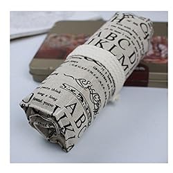 SIPLIV Canvas Roll-up Pencil Wrap, Travel Drawing