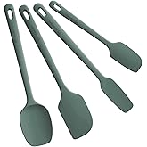 ChefAide 4 Pieces Silicone Spatula Set, Food Grade Rubber Spatula, Upgrade Strong Handle with Ergonomic Grip, Heat Resistant