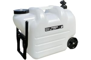 RASTKY 28L Portable Camping Water Jug Wheeled Water Tank with Spigot for Outdoor Activities, Green, 19.3x10.6x15.7in (White)