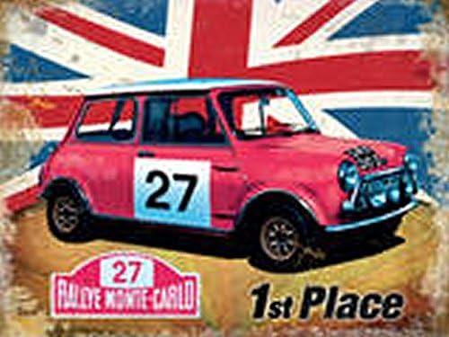 FRENCH VINTAGE METAL SIGN 20x15cm MONTE CARLO S MINI COOPER