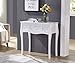 White Finish Pattern Design Console Sofa Table with One Drawer by eHomeProducts
