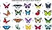 Quotidian Products Butterfly Window Clings-20xAnti Collision Decal to Prevent Bird Strikes on Doors & Windows-Static,UV Resistant & Non Adhesive Vinyl Cling Deterrent Decal & Glass Decor to Alert Bird