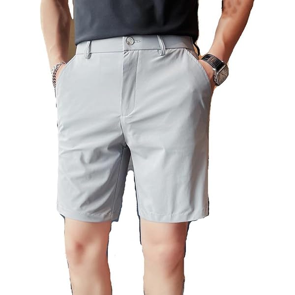 Amazon.com: Men' Summer Ice Shorts Male Knee Length Short Pants