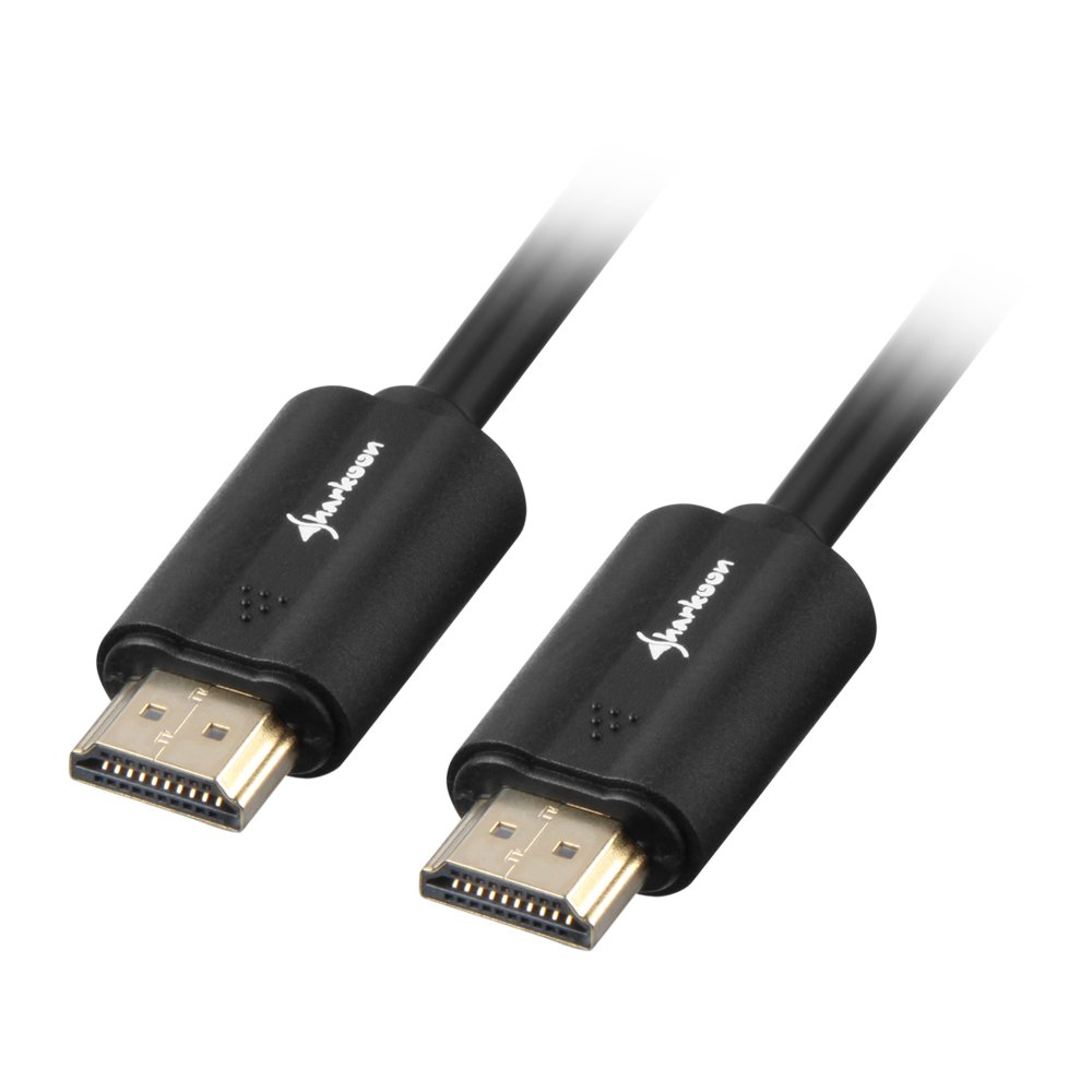 Sharkoon HDMI/HDMI 4 K, 2 m – HDMI Cables (2 M, HDMI, HDMI, MALE, Male, Straight, Straight)