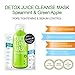 Ariul Detox Juice Cleanse Sheet Mask Bundle of 4 Premium Facial Face Detox Cleansing Sheet Mask Packs - Natural Skin Rejuvenation Therapy with Super Food Remedies