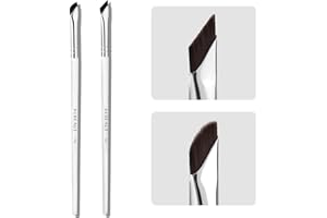 Albeaut Eyeliner Brow Brush Angled Thin Gel Liner Makeup Brush Fine Point Eyebrow Brushes Flat Brow Tint Brush Kit Applicator