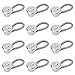 eBoot 12 Pack 10 mm/ 0.38 Inch Metal Collar Extenders Button Extenders for Shirt Dress Trouser Coat Collars Pants