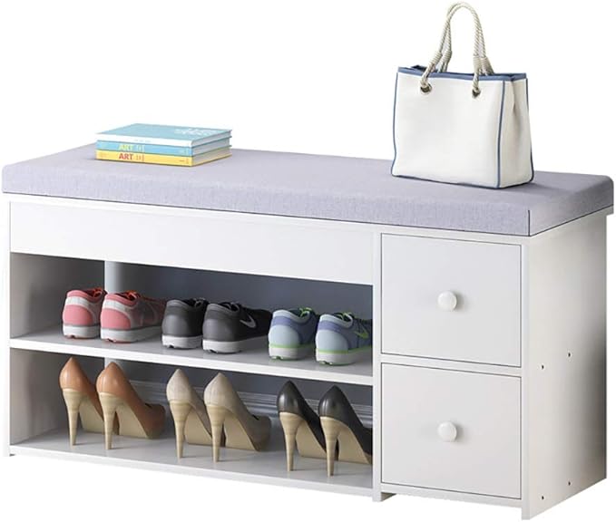 Gabinete del Zapato Zapatos de rack de madera Banco, Banco de zapatos