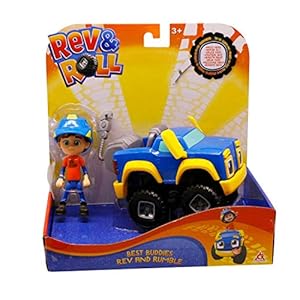 REV-ROLL-Best-Buddies-Toy-Car-17cm-Rumble-Vehicle-with-Mechanical-Functions-and-10cm-Rev-Roll-Figure-Cartoon-Toy-Rev-Roll-Childrens-Toy-Age-3 Best Buddies Rev 10 cm & Rumble Vehicle