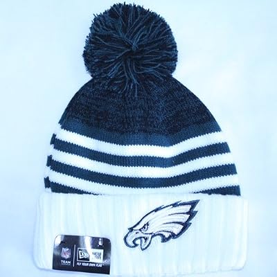 Philadelphia Eagles New Era NFL Snowfall Stripe Cuffed Knit Hat