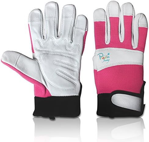 Women's Leather Gardening Gloves with Reinforced Fingers and Knuckles- By Piddlin' Jenny! (medium)
