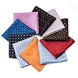 Mens 10 Pack Assorted Pocket Square Handkerchief Hanky (D1)