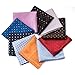 Mens 10 Pack Assorted Pocket Square Handkerchief Hanky (D1)