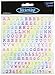 Tattoo King Multi-Colored Stickers-Courier Type Alphabet