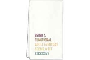 1 Pcs Funny Sarcastic Minimalist Functional Adult Dish Towel for Home Kitchen Bar Bathroom Toilet Bedroom Dining Room 14 x 23