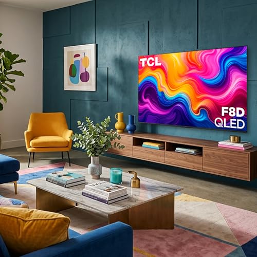 TCL 55 Inch F8D Series 4K QLED with Dolby Vision HDR & Atmos Smart TV with Fire TV, Alexa+, 120Hz Refresh Rate, Game Accelerator 240, High Brightness LED Backlight, Voice Remote