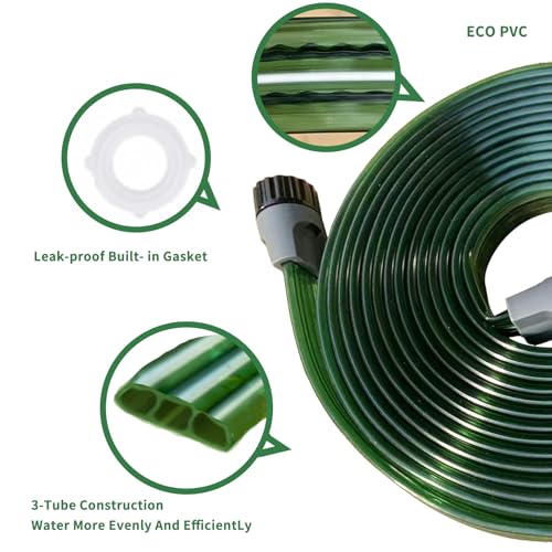 Watoo 2026 Sprinkler Hose & Soaker Hose for Yard - 150FT (50 photo 9