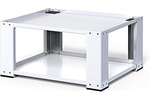 Matalde Washer and Dryer Pedestals Fit 27 and 28 Inch , Laundry Pedestal Stand for Washer and Dryer ,Alloy Steel Washing Machine Stand Raiser, Washer Dryer Pedestal 15.75'' Height White