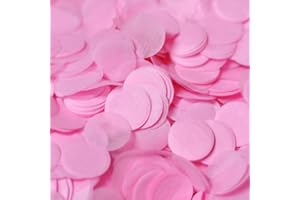 KAEMI Tissue Paper Confetti 5000 Pieces Pink Round Confetti 1 inch Paper Circle Confetti Dots for Table Wedding Birthday Party Decoration