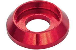 LAGEFEFE [60PCS] M3 Counterbore Washers Color Red, Anodized Aluminum Alloy, Head Washers Gaskets Cup Shim for Screw RC/FPV/PC/Drone/Toys/Mechanical Accessories Parts