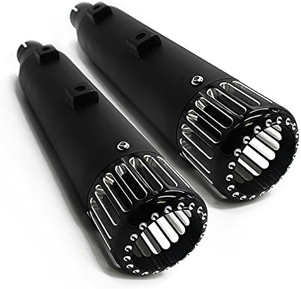 GLAD CRE8 Black 3-1/4" Slip-On Exhaust Muffler Pipe Racing Cap For 2014-2016 Harley Davidson Sportster XL 883 1200