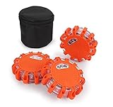 Road Flares, Emergency Flares, LED Flares, LED Emergency Weatherproof Flares By H&H Supplies - Superior Brightness, Professional Grade, Added Hook And Magnet, FIVE Different Lighting Modes