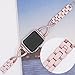 Moonooda Stainless Steel Watch Band compatible with apple watch band 42mm 44mm, Women Girl Fashion Wristband Replacement for iWatch Series 6 5 4 44mm, and 3 2 1 42mm,Rose Gold