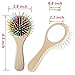 Beautyours Detangling Hair brush 2-Pack set Wooden Detangler Hair Comb Anti-static Brush with Mirror for Tangled Hair to Massage & Protect Scalp