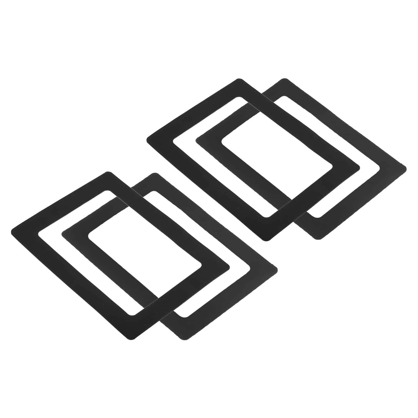 PATIKIL Magnetic Picture Frame, 4 Pack Magnetic Photo Frame Picture Holder Holds 5x7 Inch Photos for Refrigerator Metal Home Office, PVC Black