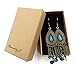 Eternity J. Women Vintage Retro Ethnic Drop Bohemian Dangle Earring Lolita Antique Bead Tassel Earrings (Blue)
