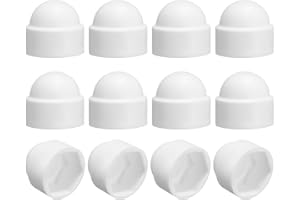 uxcell 12Pcs Hex Nut Cover, M12x19x23mm Plastic Dome Nut Protection Cap Hex Screws Bolt Covers for Indoor Outdoor Furniture A