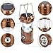 GAXmi Solar Camping Lantern Rechargeable Emergency Light Portable Collapsible LED Flashlight (Bronze)