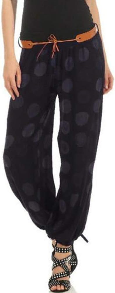 Women's Pants, FORUU Printing Pocket Elastic Band Trousers Long Baggy