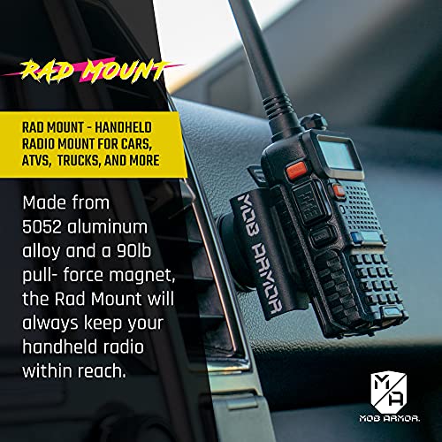 Mob Armor Rad Mount Car Radio Mount Dual Radio Mounting Kit for Handheld CB Radio