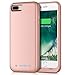 Fang iPhone 8 Plus/7 Plus Battery Case,7000mAh Battery Pack Charger Case for 8 Plus Extended Portable Battery Charging Case for iPhone 7 Plus,8 Plus (Rose Gold)