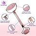 3 in 1 Anti Aging Rose Quartz Roller Therapy Kit by SilverDel - Rose Quartz Massage Roller, Silicone Facial Cleansing Brush and Terry Cloth Storage Pouch