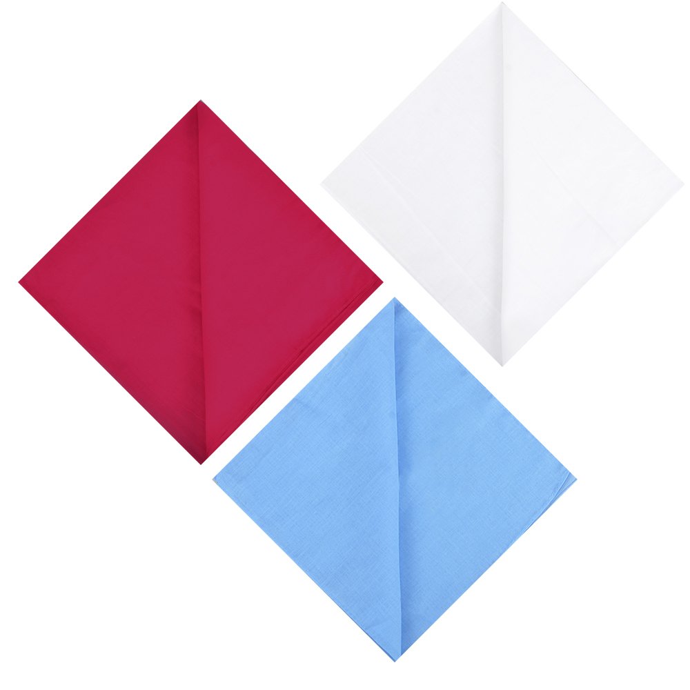 Alotpower Multifunctional Handkerchiefs Cotton Bandanas Solid Color Headband,3 Colors