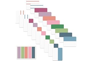 ELII 500 PCS Book Tabs 2 Inch Sticky Index Tabs, Colored Page Markers Repositionable Tags Reading Tabs Self Adhesive Tape Flags for Books, Binders, Notebook and File Folders