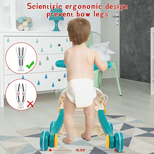 Maysuke SittoStand Learning Walker for Baby Boy and Girl, 2 in 1 Baby Push Walker with