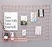 Simmer Stone Rose Gold Wall Grid Panel for Photo Hanging Display & Wall Decoration Organizer, Multi-Functional Wall Storage Display Grid, 5 Clips & 4 Nails Offered, Set of 1, Size 21.2