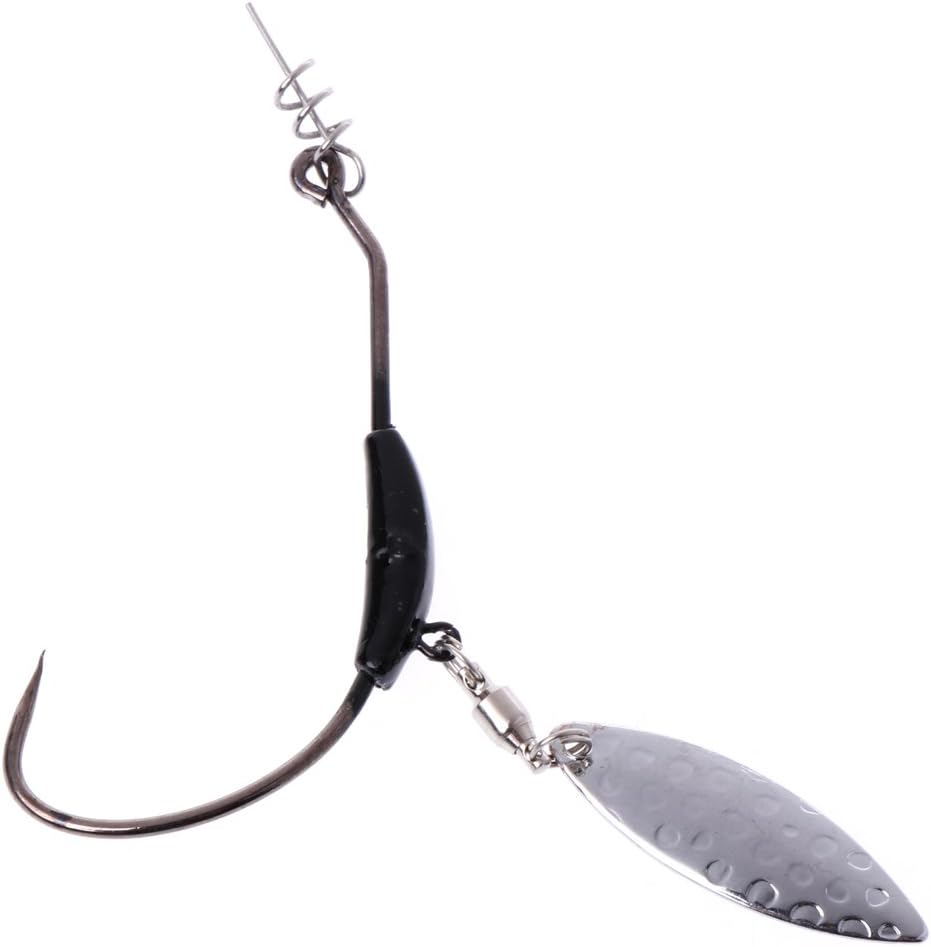 keaiduoa Fishing Lures Crank Jigging Hook Metal Spoon Sequins with Add Weight Tools